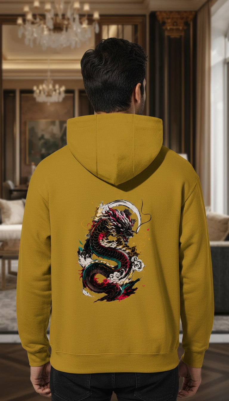 Dragon Spirit Unisex Hoodie | Dragon Graphic Heavyweight Cotton Hoodie