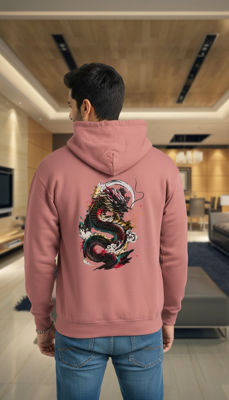 Dragon Spirit Unisex Hoodie | Dragon Graphic Heavyweight Cotton Hoodie