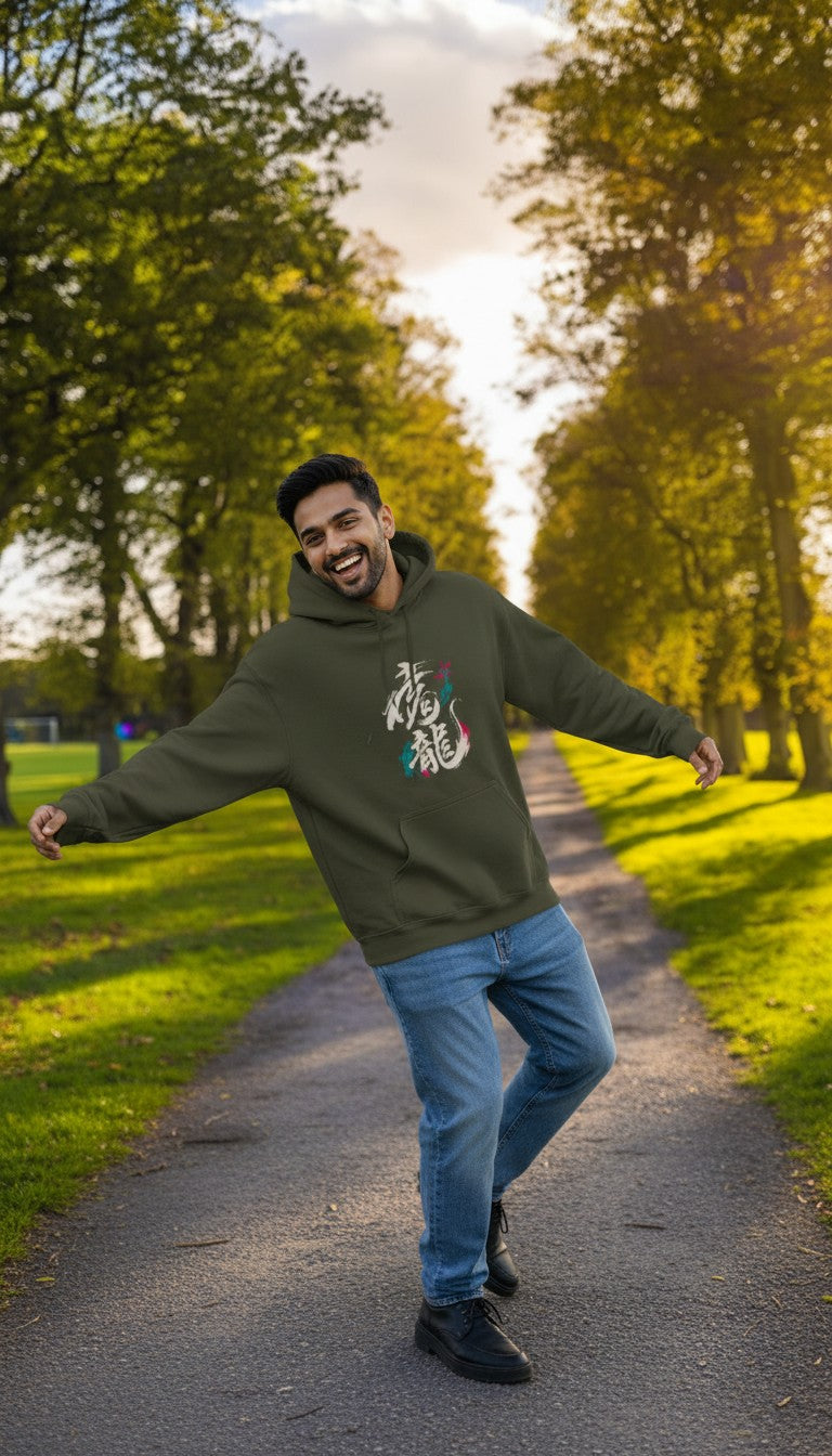 Dragon Spirit Unisex Hoodie | Dragon Graphic Heavyweight Cotton Hoodie