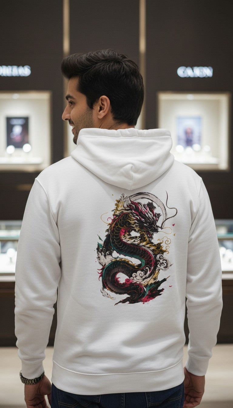 Dragon Spirit Unisex Hoodie | Dragon Graphic Heavyweight Cotton Hoodie