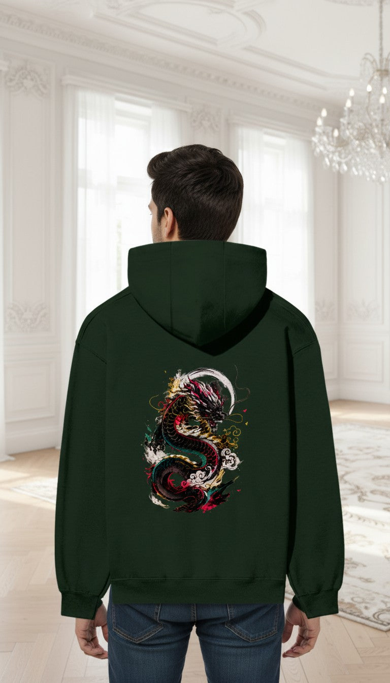 Dragon Spirit Unisex Hoodie | Dragon Graphic Heavyweight Cotton Hoodie