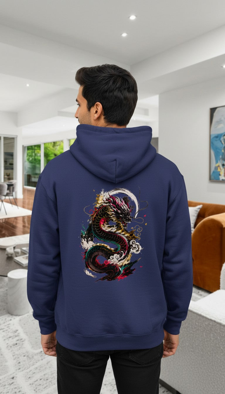 Dragon Spirit Unisex Hoodie | Dragon Graphic Heavyweight Cotton Hoodie