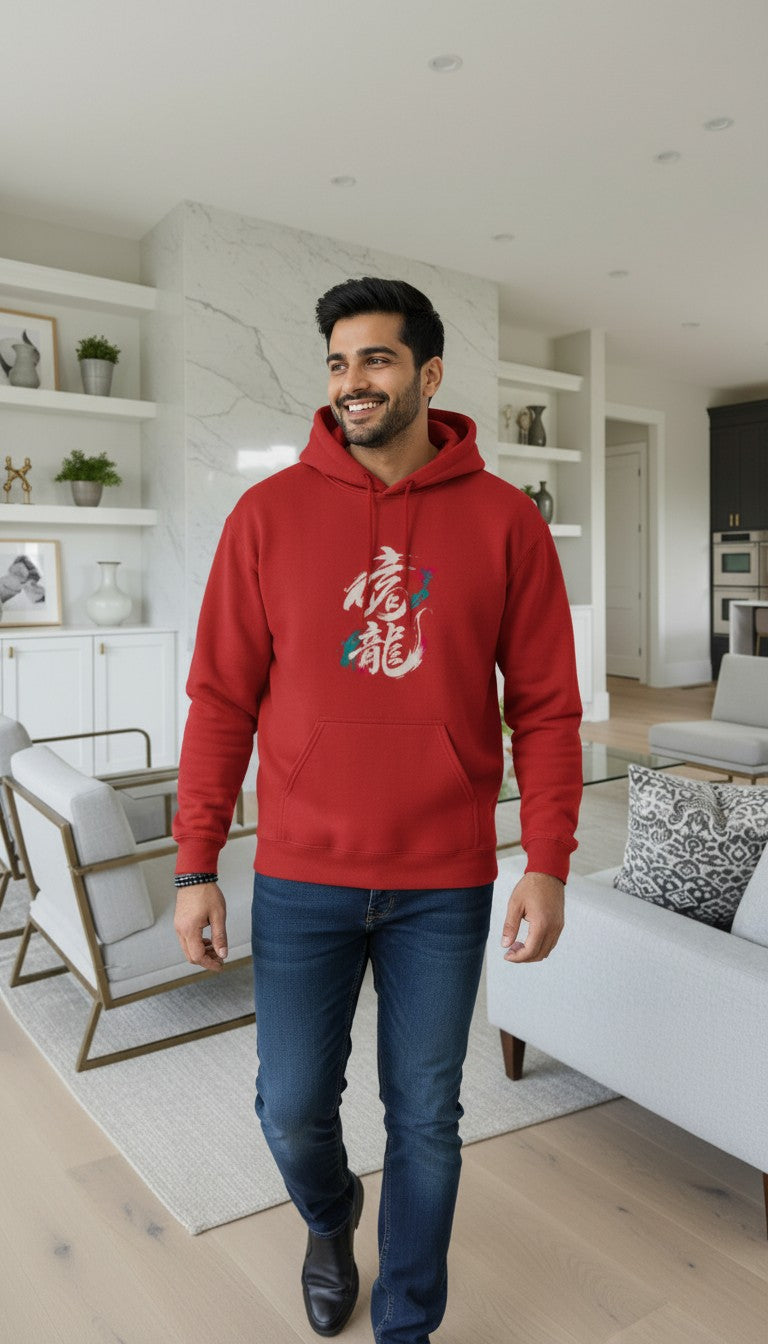 Dragon Spirit Unisex Hoodie | Dragon Graphic Heavyweight Cotton Hoodie